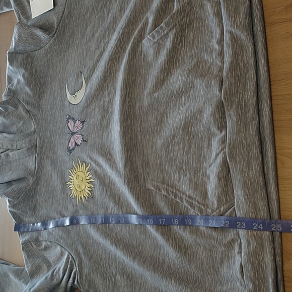 LA+Image Graphic Hooded Sweatshirt 2X Gray - Picture 3 of 12